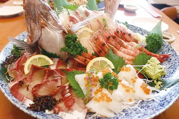 甘えびと地魚のお造り